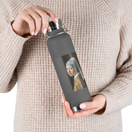 Girl with a Pearl Earring by Johannes Vermeer Copper Vacuum Insulated Bottle, 22oz