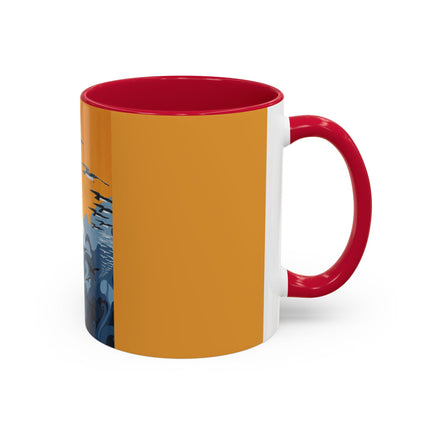 Falcon Mistress Colorful Mugs – Art Deco Majesty & Mythic Freedom