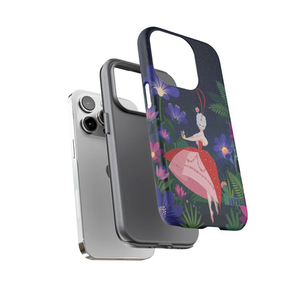 🌺✨ The Lady Of The Starlit Enchanted Garden Phone Case – Art Deco Floral Fantasy