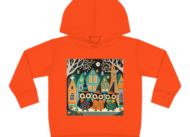 Night of the Trick-or-Treating Owlets Toddler Pullover Fleece Hoodie