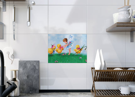 The Fairy’s Springtime Welcome Ceramic Tile