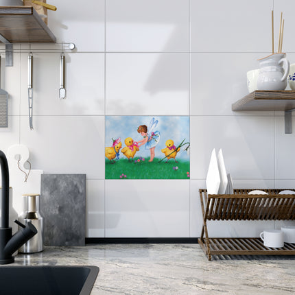 The Fairy’s Springtime Welcome Ceramic Tile