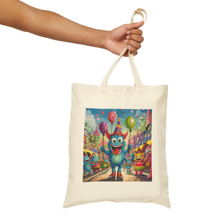 Monster Parade Madness Cotton Canvas Tote Bag