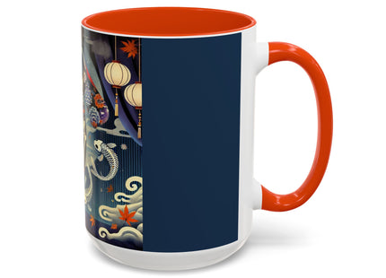 Skeleton Kabuki Performer Colorful Mugs (11oz, 15oz)
