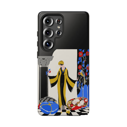 Art Deco Flapper in Yellow Robe Phone Case – Elegant Glamour & Exotic Charm