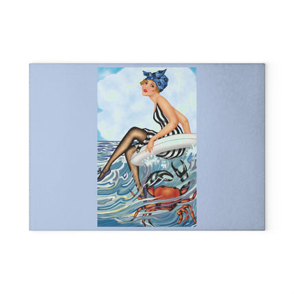 Playful Waves and Fashion Follies Glass Cutting Board