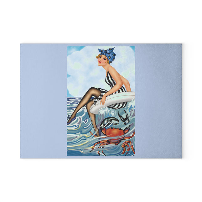 Playful Waves and Fashion Follies Glass Cutting Board