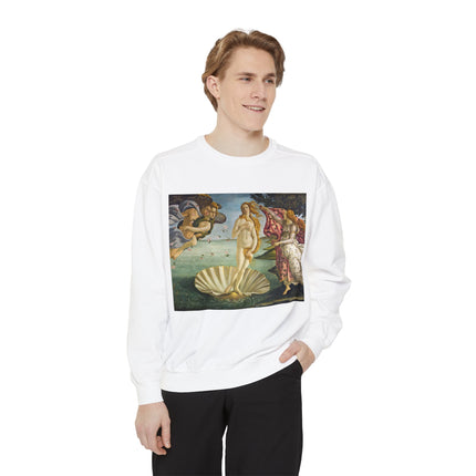 Birth of Venus by Sandro Botticelli Unisex Garment-Dyed Sweatshirt