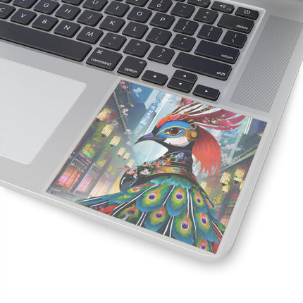Techno Plumes Kiss-Cut Stickers (4 Sizes)