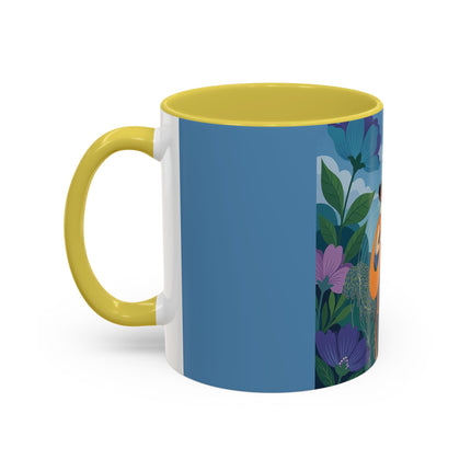 The Lady And The Sea Breeze Colorful Mugs – Art Deco Coastal Serenity