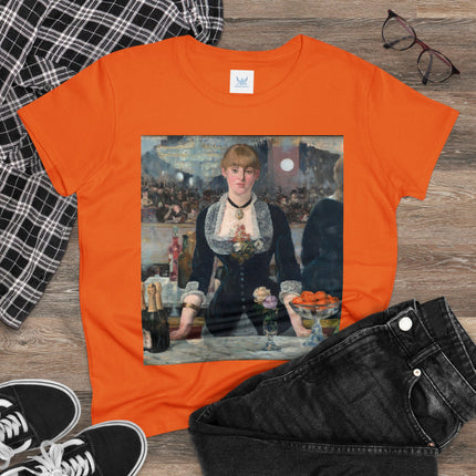 A Bar at the Folies-Bergère by Edouard Manet Women's Midweight Cotton Tee