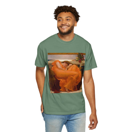 Flaming June by Frederic Leighton Unisex Garment-Dyed T-shirt