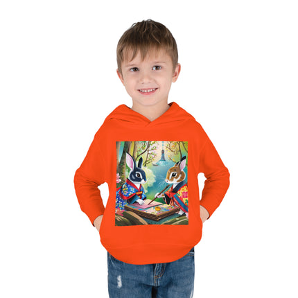 Fairy Animals Writing Wishes Toddler Pullover Fleece Hoodie