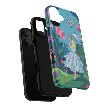 🌸☂️ A Stroll Through The Enchanted Forest Phone Case – Art Deco Floral Fantasy