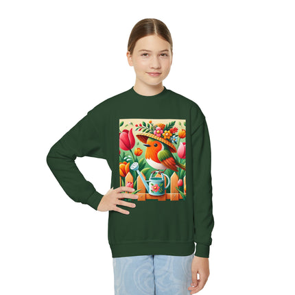 The Little Garden Tender Youth Crewneck Sweatshirt – Sunshine, Sweetness & Blooming Imagination