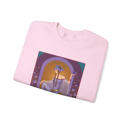February & Amethyst (from the Gem Series) by Sofia Chiostri Heavy Blend™ Crewneck Sweatshirt