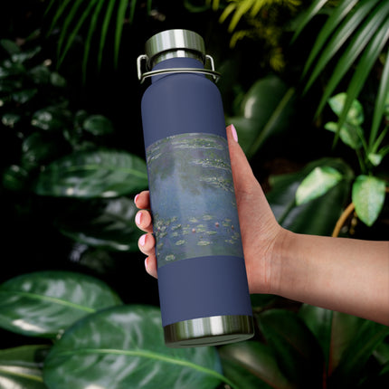 Water Lilies by Claude Monet Copper Vacuum Insulated Bottle, 22oz