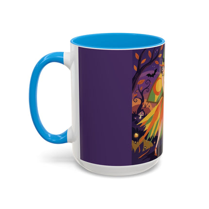 🎃🧙 The Witch Of Jack-O'-Lantern Hollow Colorful Mug – Whimsical Halloween Charm