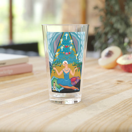 Art Deco Christmas Elegance Glass, 16oz