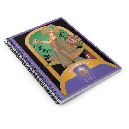 October & Opal, Tourmaline (from the Gem Series) by Sofia Chiostri Spiral Notebook - Ruled Line
