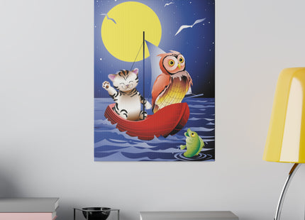 Embarking on a Moonlit Journey Matte Canvas, Stretched, 0.75"
