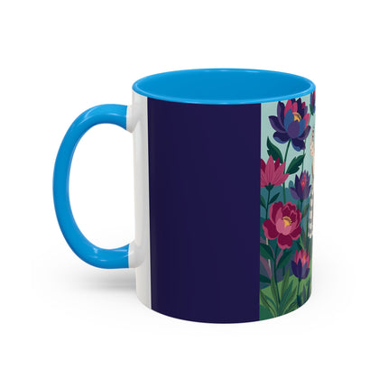 The Lady Of The Lotus Garden Colorful Mugs – Art Deco Botanical Elegance