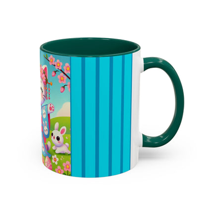 Springtime Kitten’s Easter Joy Colorful Mugs (11oz, 15oz)
