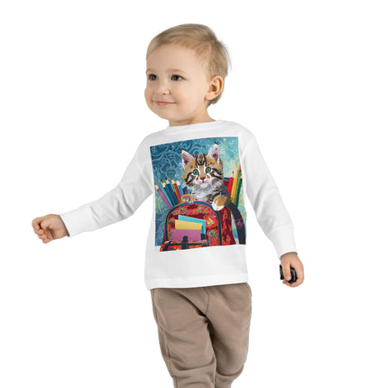 Whiskered Wanderings Toddler Long Sleeve Tee