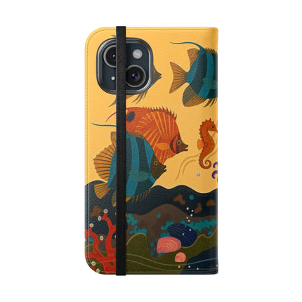 🐚🌊 The Lady Of The Enchanted Pearl Flip Case – Art Deco Undersea Fantasy