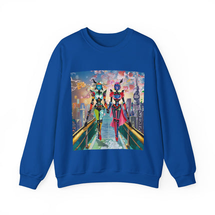 Cyber Punk Robot Models Unisex Heavy Blend™ Crewneck Sweatshirt