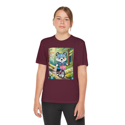 Furry Cyclist Youth Competitor Tee – Woodland Adventure & Playful Charm