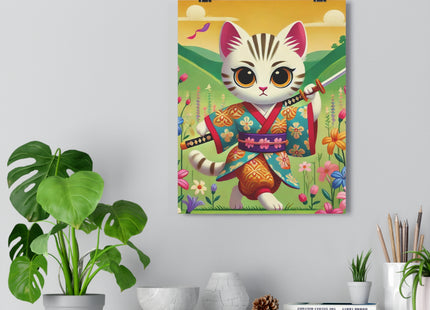 Samurai Kitten Giclée Art Print