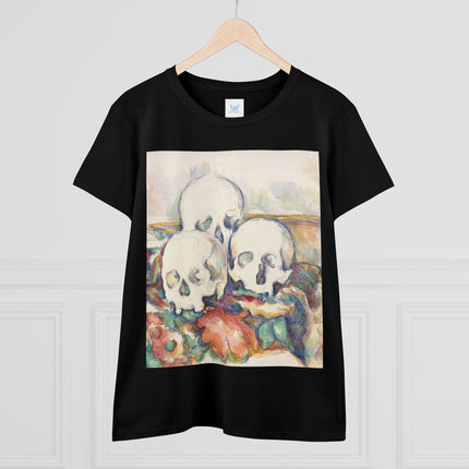 The Three Skulls by Paul Cézanne Women's Midweight Cotton Tee