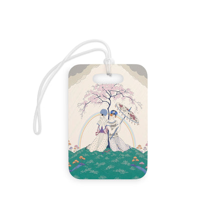 🌈☂️ Beneath The Rainbow Tree Luggage Tag – Art Deco Spring Fantasy