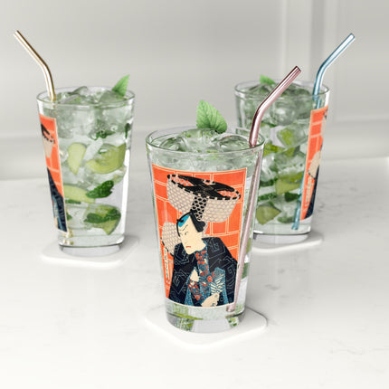 The Actor Kawarasaki Gonjūrō for a Fire Troupe by Tsukioka Yoshitoshi Glass, 16oz