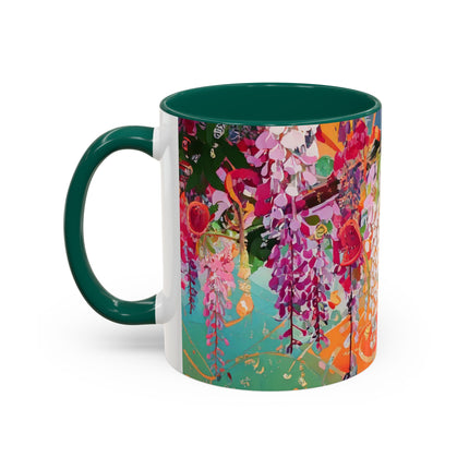 Golden Wisteria Elegance Colorful Mugs (11oz, 15oz)