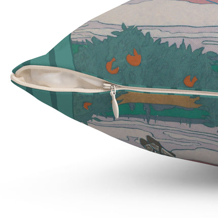 La balançoire by Georges Lepape Spun Polyester Square Pillow