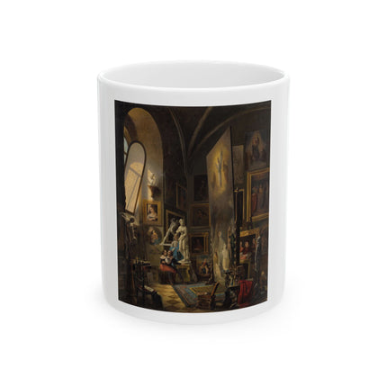 Raphael and his Muse in the Atelier by Vincenzo Abbati Ceramic Mug (11oz, 15oz)