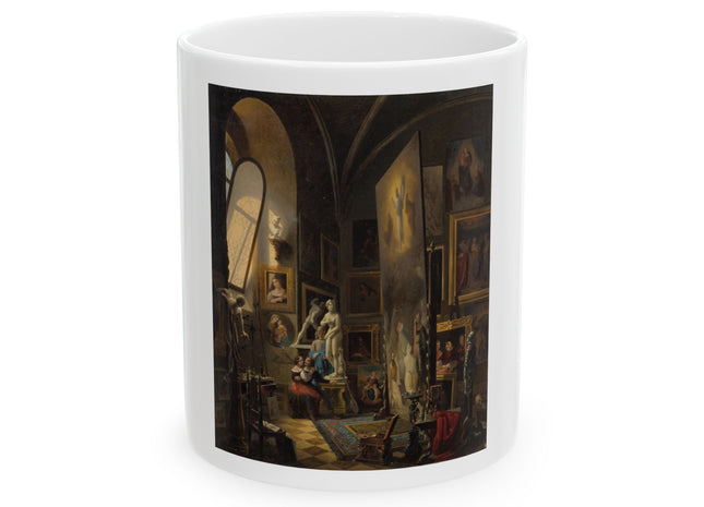 Raphael and his Muse in the Atelier by Vincenzo Abbati Ceramic Mug (11oz, 15oz)
