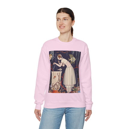 L'Etourdissant Petit Poisson (The Dazzling Little Fish) by George Barbier Heavy Blend™ Crewneck Sweatshirt