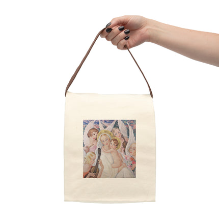 Madonna with Child Surrounded by Musical Angels by Gerda Wegener Canvas Lunch Bag With Strap
