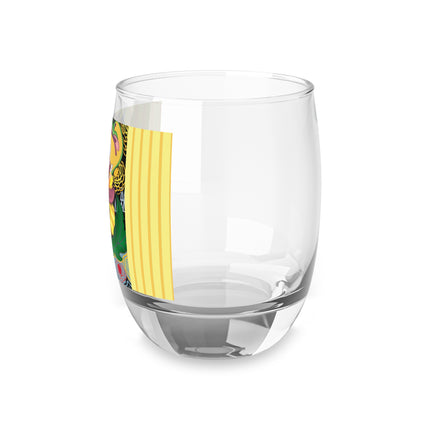 Enchanted Pansy Elegance Whiskey Glass