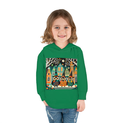 Night of the Trick-or-Treating Owlets Toddler Pullover Fleece Hoodie