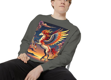 Flame-Winged Horse at Sunset Sweatshirt