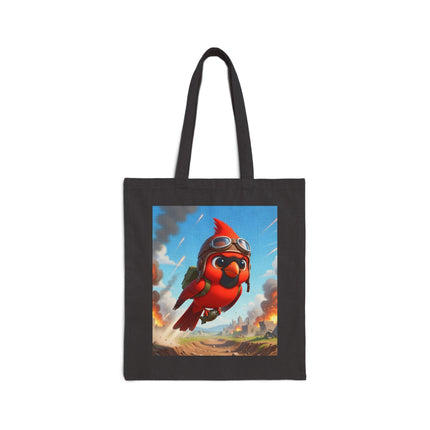 The Cardinal Dive Bomber Cotton Canvas Tote Bag – Bold Flight & Fearless Adventure