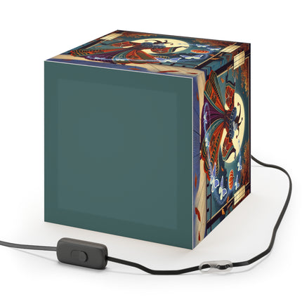 Court Magician with Ghost Butterflies Light Cube Lamp