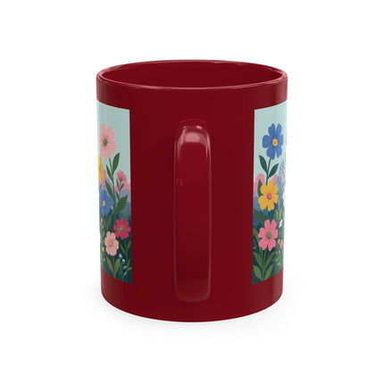 🌼🪭 The Lady Of The Grand Flower Garden Ceramic Mug – Art Deco Garden Whimsy