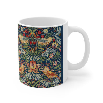 Strawberry Thief by William Morris Ceramic Mug 11oz