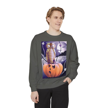 The Startled Pumpkin Unisex Garment-Dyed Sweatshirt