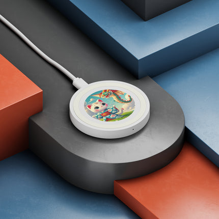 Geisha Kitten and the Dragon Kite Quake Wireless Charging Pad